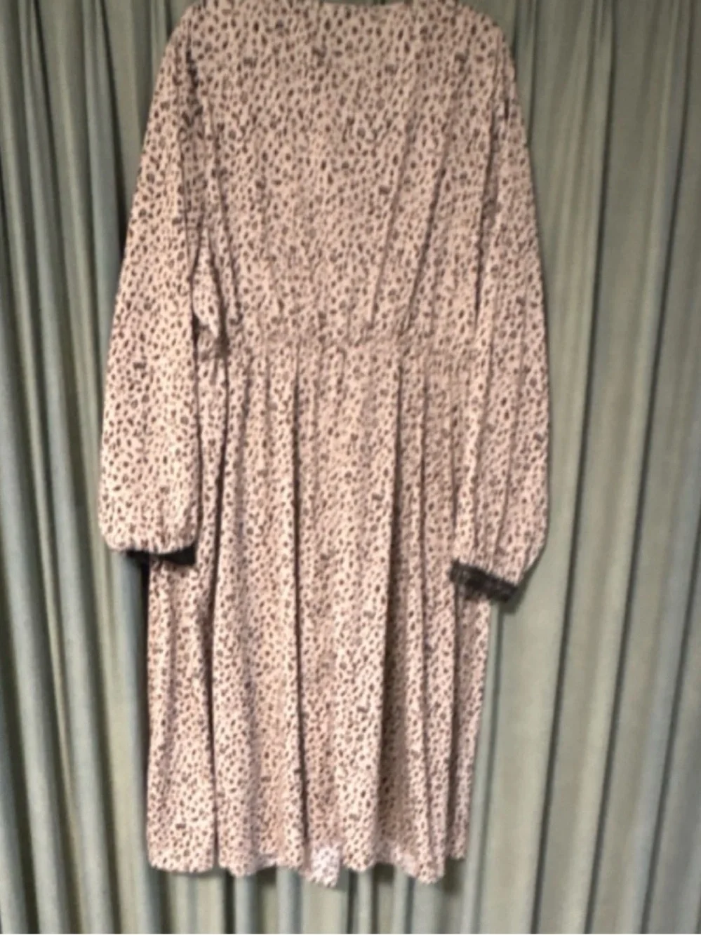 BloomChic Beige Leopard-Print Midi Dress with Black Trim - Picture 3 of 4